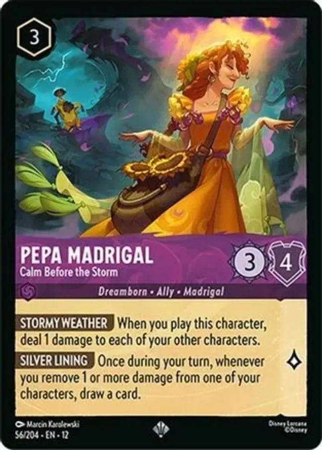 Disney Lorcana: Wilds Unknown SUPER RARE Pepa Madrigal - Calm Before The Storm #56/204