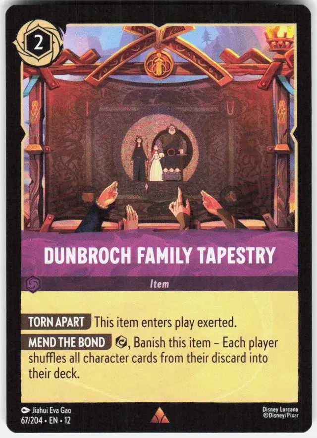Disney Lorcana: Wilds Unknown RARE Dunbroch Family Tapestry #67/204
