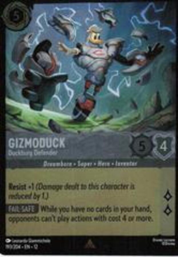 Disney Lorcana: Wilds Unknown RARE FOIL Gizmoduck - Duckburg Defender #193/204