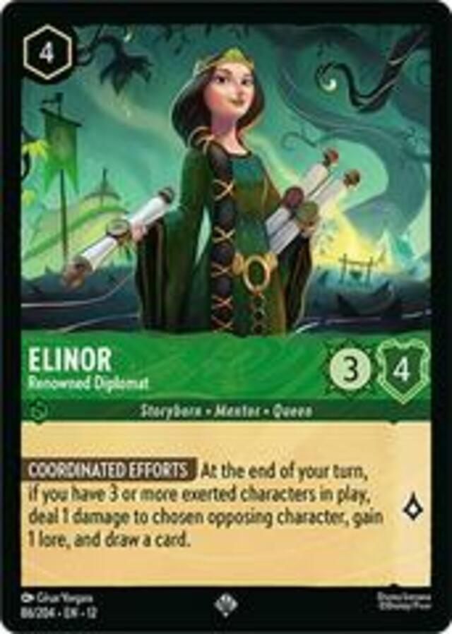 Disney Lorcana: Wilds Unknown SUPER RARE Elinor - Renowned Diplomat #86/204