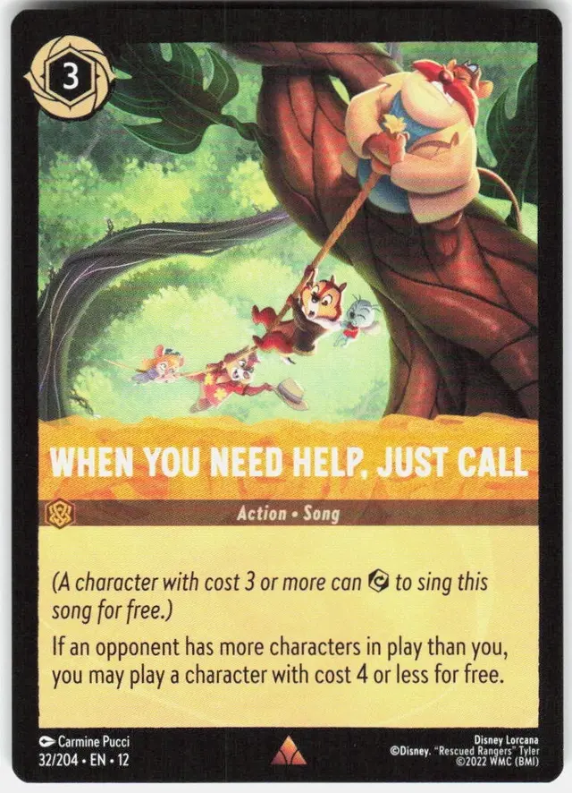 Disney Lorcana: Wilds Unknown RARE When You Need Help, Just Call #32/204