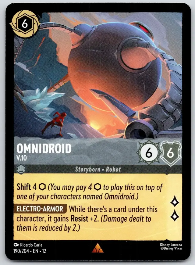 Disney Lorcana: Wilds Unknown RARE Omnidroid - V.10 #190/204
