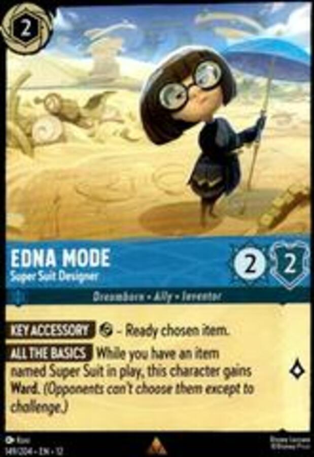 Disney Lorcana: Wilds Unknown RARE Edna Mode - Super Suit Designer #149/204