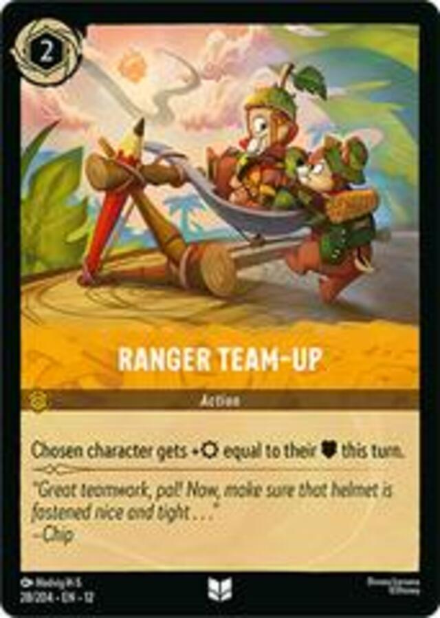 Disney Lorcana: Wilds Unknown UNCOMMON FOIL Ranger Team Up #28/204