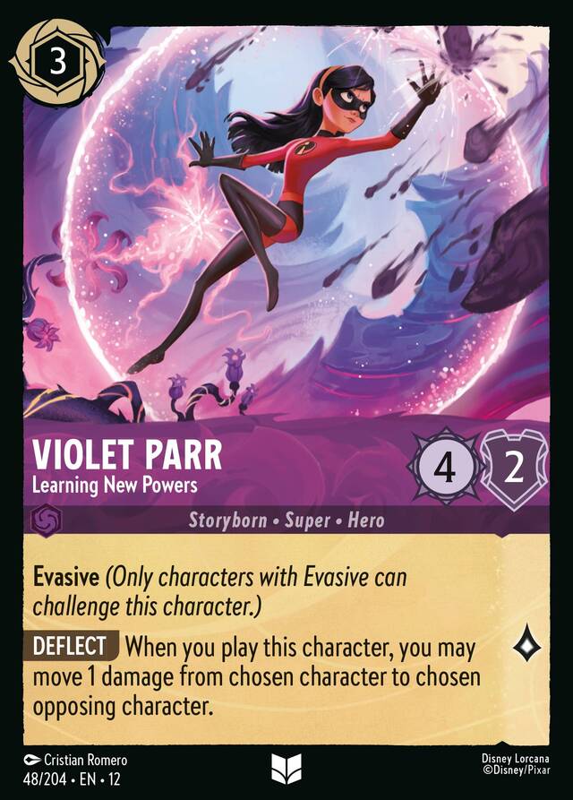 Disney Lorcana: Wilds Unknown UNCOMMON Violet Parr - Learning New Powers #48/204