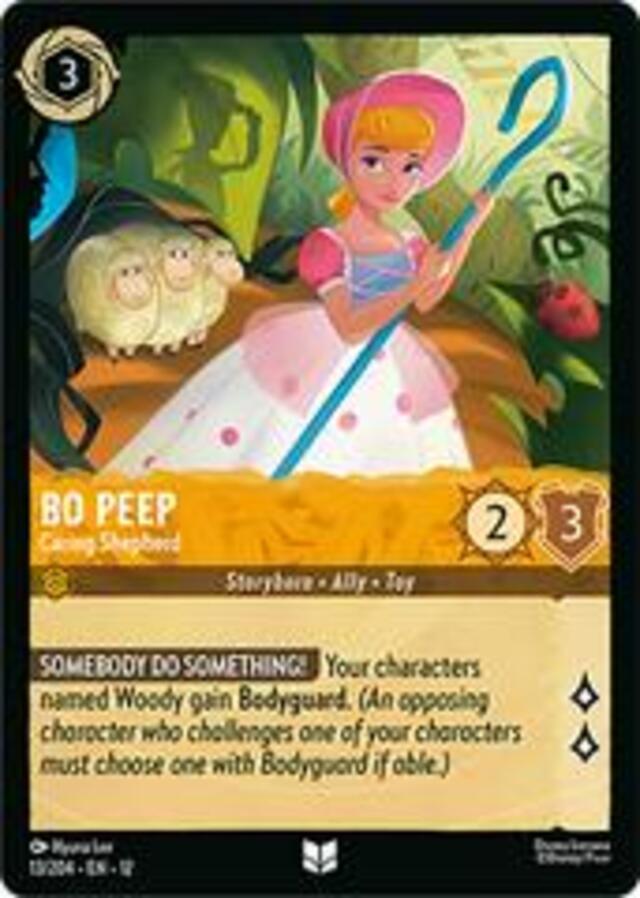 Disney Lorcana: Wilds Unknown UNCOMMON FOIL Bo Peep - Caring Shepherd #13/204