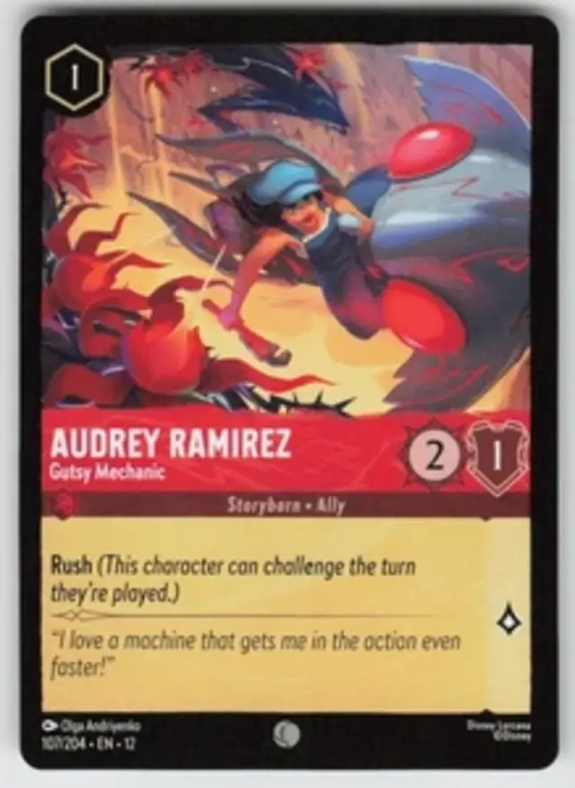 Disney Lorcana: Wilds Unknown COMMON Audrey Ramirez - Gutsy Mechanic #107/204