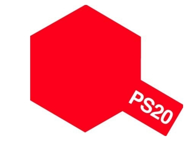 Tamiya Spray for Polycarbonate PS-20 FLUORESCENT RED