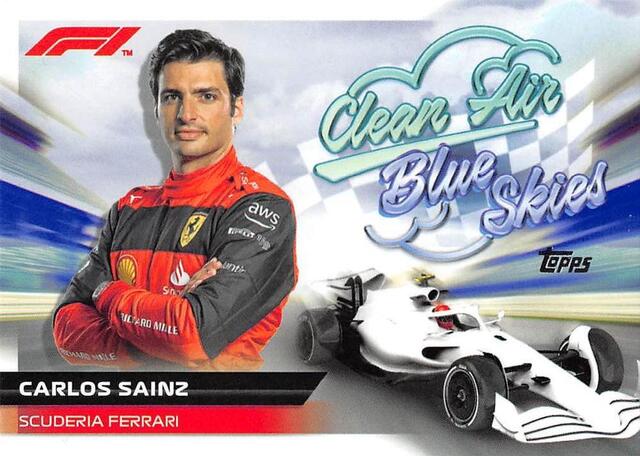 Carlos Sainz #CABS-CS 2022 Topps Formula 1 Clean Air Blue Skies