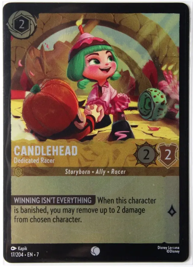 Disney Lorcana: Archazia's Island COMMON FOIL Candlehead - Dedicated Racer #17/204