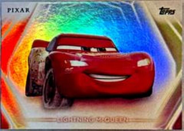 Topps Disney 2026: Neon - Lightning McQueen #95 Rainbow Foilboard