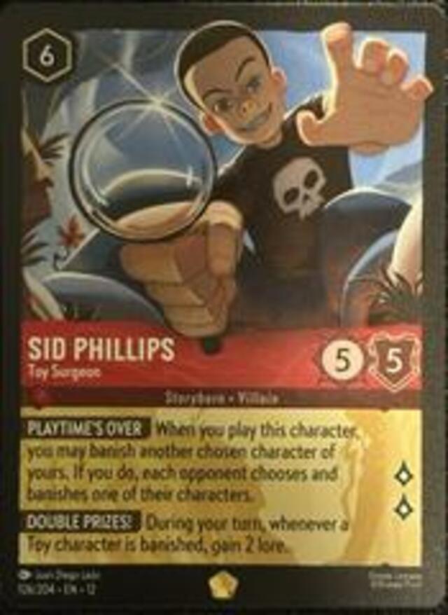 Disney Lorcana: Wilds Unknown LEGENDARY Sid Phillips - Toy Surgeon #126/204