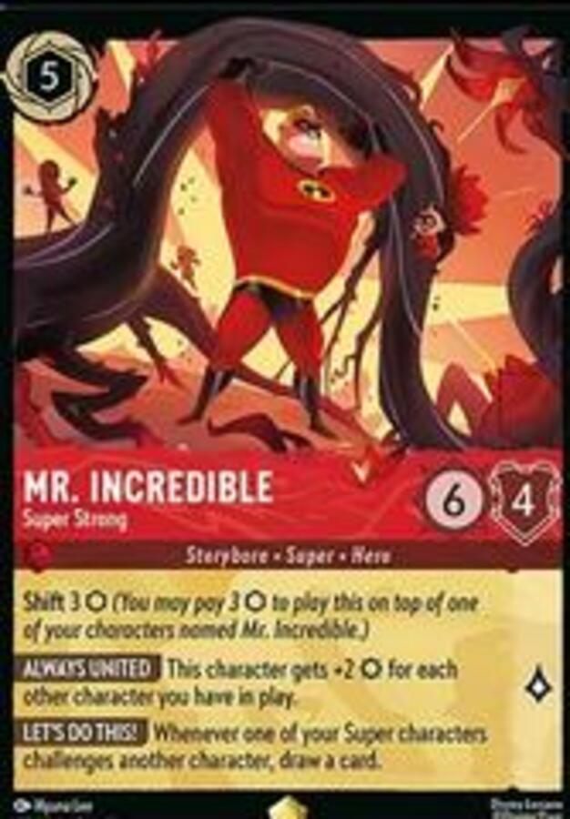 Disney Lorcana: Wilds Unknown LEGENDARY FOIL Mr. Incredible - Super Strong #127/204