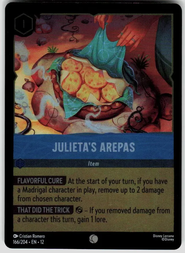 Disney Lorcana: Wilds Unknown COMMON FOIL Julieta's Arepas #166/204