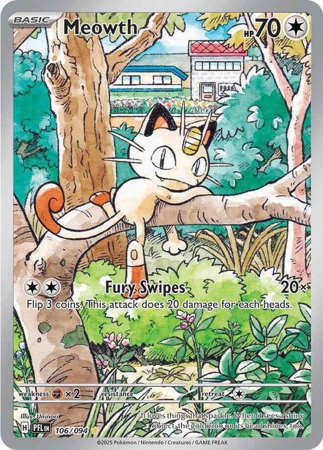 Meowth #106/094 Pokemon Phantasmal Flames