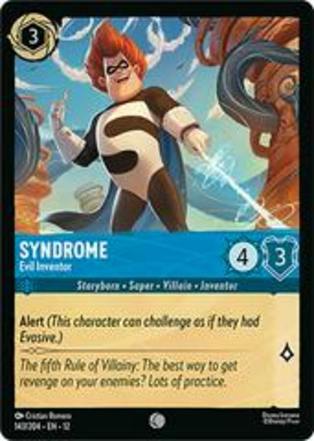 Disney Lorcana: Wilds Unknown COMMON FOIL Syndrome - Evil Inventor #143/204
