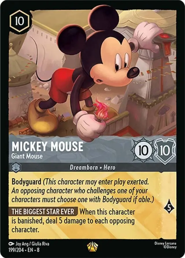 Disney Lorcana: Reign Of Jafar LEGENDARY Mickey Mouse - Giant Mouse #199/204