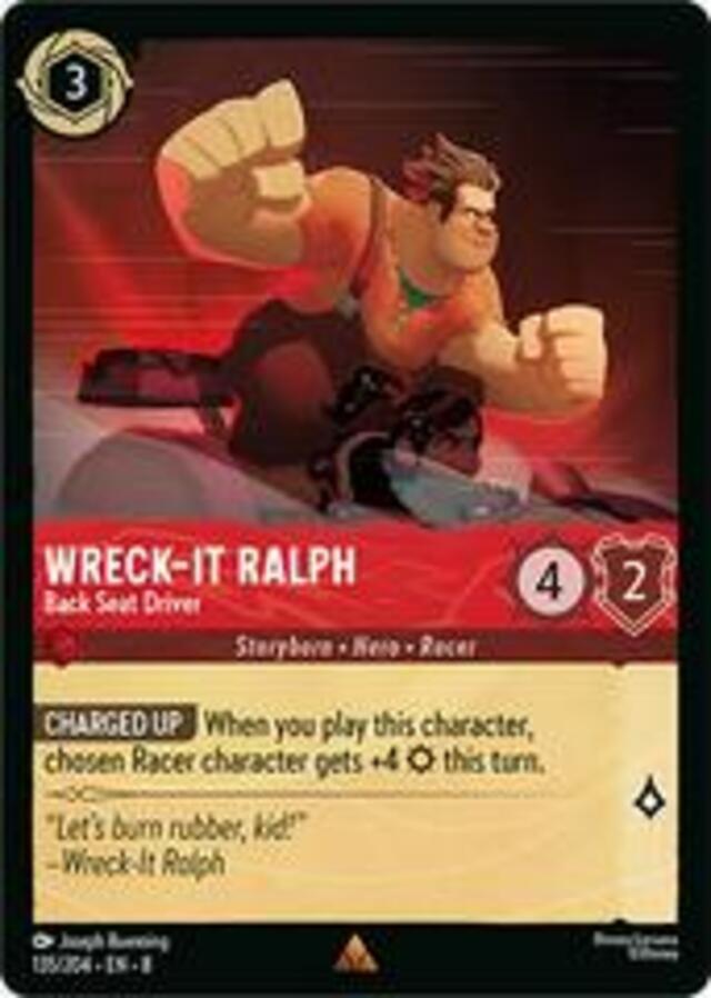 Disney Lorcana: Reign Of Jafar RARE FOIL Wreck It Ralph - Back Seat Driver #135/204
