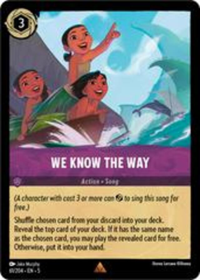 Disney Lorcana: Shimmering Skies RARE We Know The Way #61/204