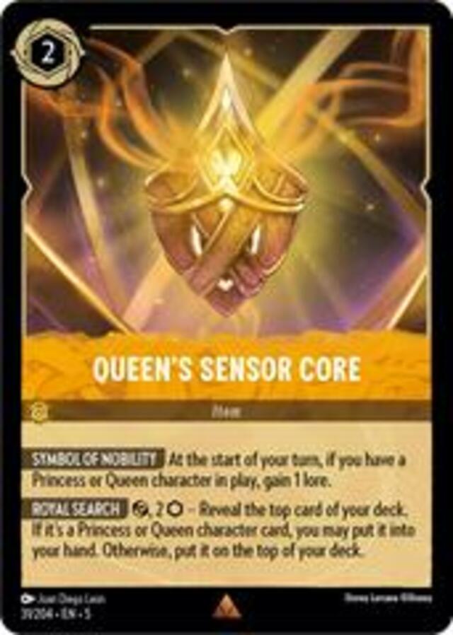Disney Lorcana: Shimmering Skies RARE FOIL Queen's Sensor Code #31/204