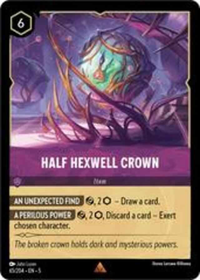 Disney Lorcana: Shimmering Skies RARE FOIL Half Hexwell Crown #65/204