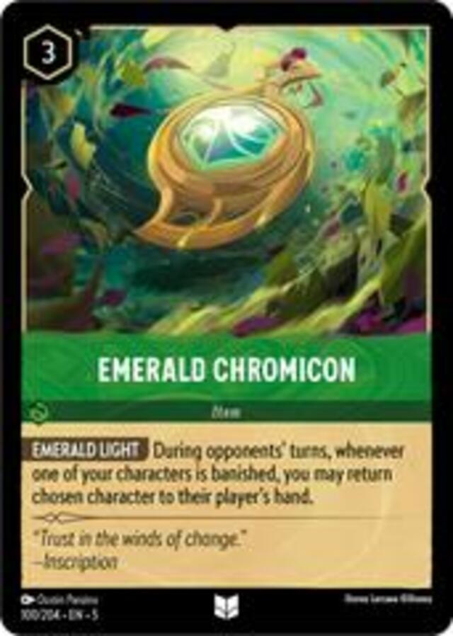 Disney Lorcana: Shimmering Skies UNCOMMON Emerald Chromicon #100/204