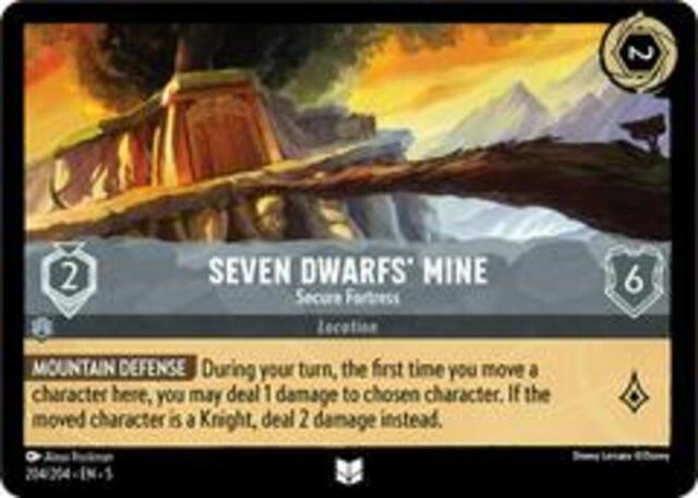 Disney Lorcana: Shimmering Skies UNCOMMON Seven Dwarf's Mine #204/204