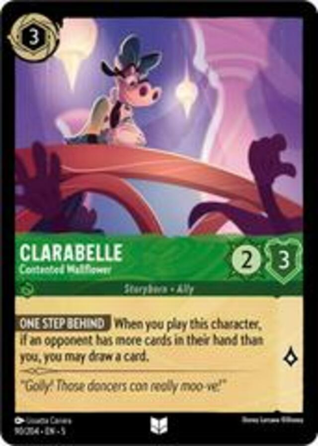 Disney Lorcana: Shimmering Skies UNCOMMON FOIL Clarabelle - Contented Wallflower #90/204