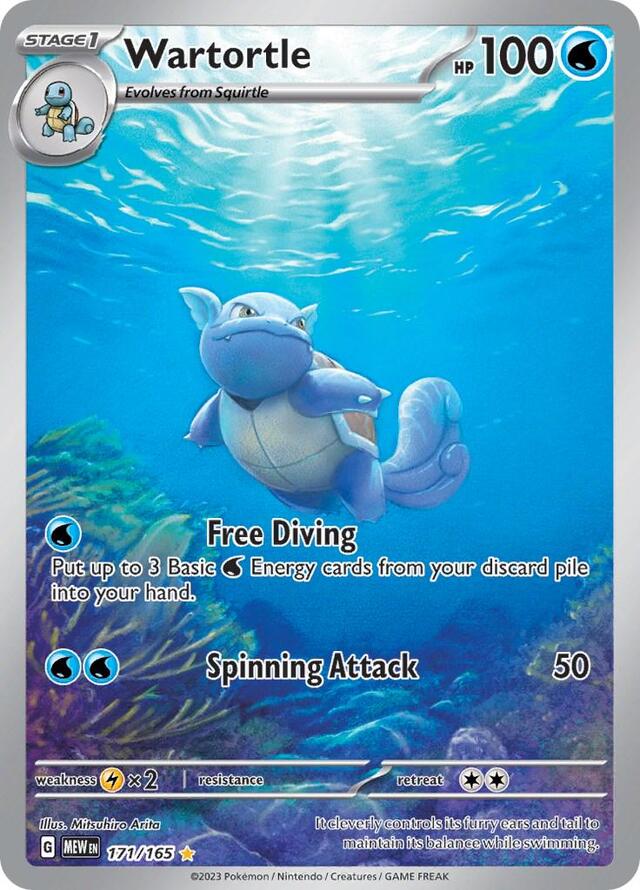 Pokemon TCG: Wartortle #171/165 Pokemon Scarlet & Violet 151