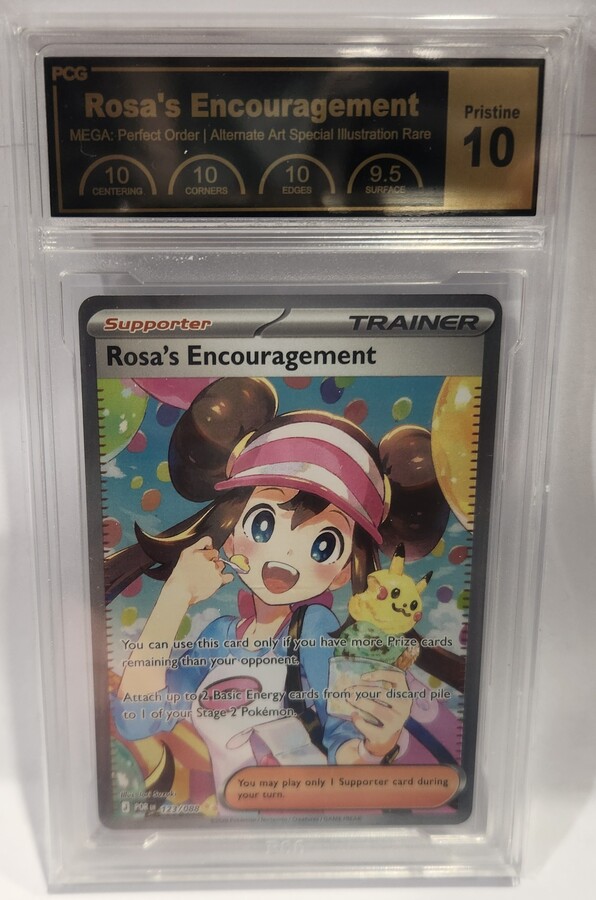 Pokemon TCG: Rosa's Encouragement #123/088 Pokemon Perfect Order PCG Pristine 10