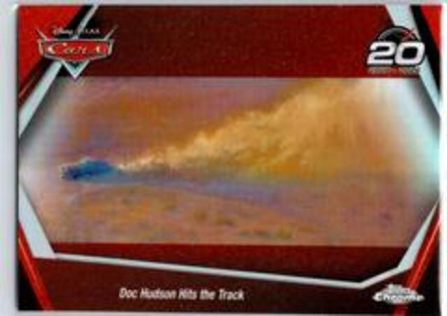 Topps Disney Chrome 2026: Cars 20th Anniversary - Doc Hudson Hits The Track #CRS-8