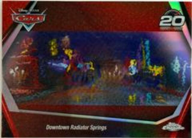 Topps Disney Chrome 2026: Cars 20th Anniversary - Downtown Radiator Springs #CRS-10