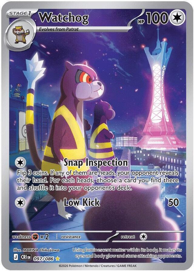 Pokemon TCG: Watchog #097/086 Pokemon Chaos Rising