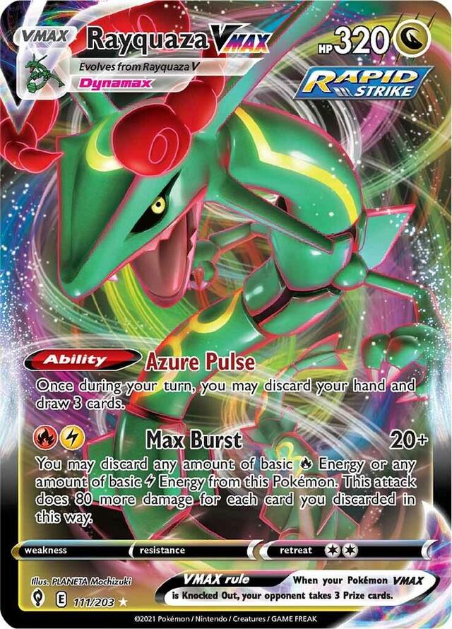 Pokemon TCG: Rayquaza VMAX #111/203 Pokemon Evolving Skies