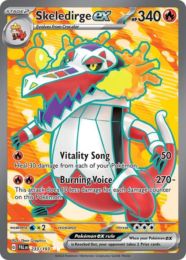 Pokemon TCG: Skeledirge ex #233/193 Pokemon Paldea Evolved