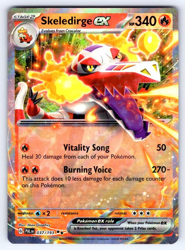 Pokemon TCG: Skeledirge ex #037/193 Pokemon Paldea Evolved
