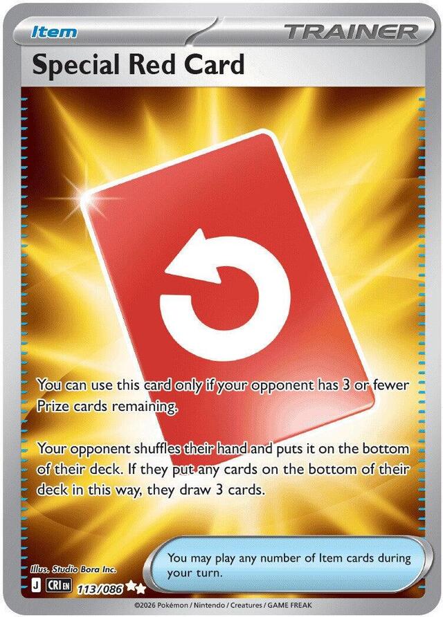 Pokemon TCG: Special Red Card #113/086 Pokemon Chaos Rising