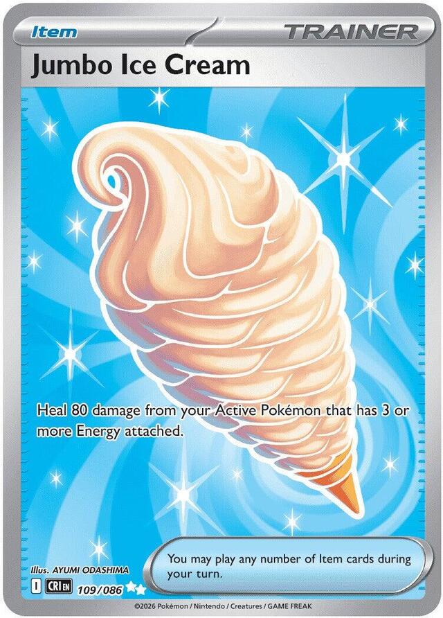 Pokemon TCG: Jumbo Ice Cream #109/086 Pokemon Chaos Rising