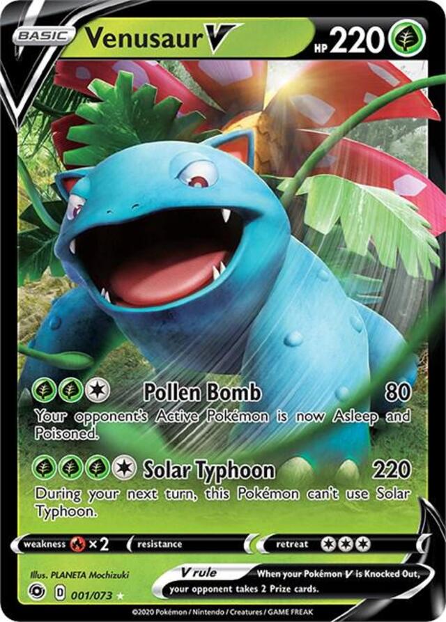 Pokemon TCG: Venusaur V #001/073 Pokemon Champion's Path