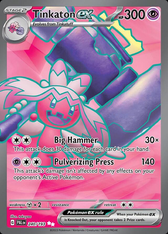 Pokemon TCG: Tinkaton ex #240/193 Pokemon Paldea Evolved
