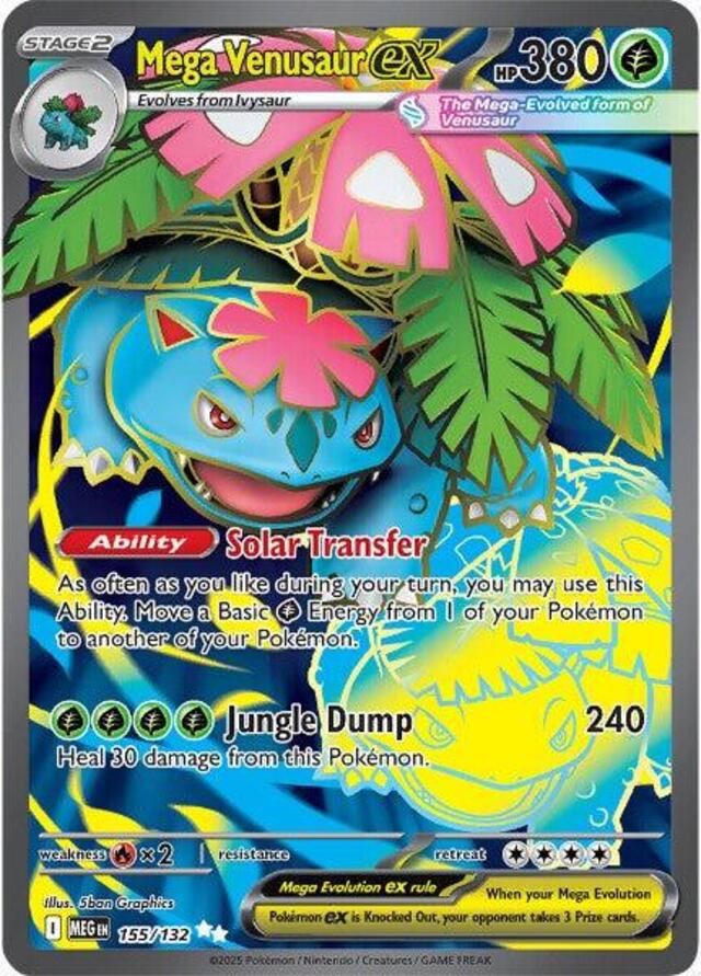 Pokemon TCG: Mega Venusaur ex #155/132 Pokemon Mega Evolution