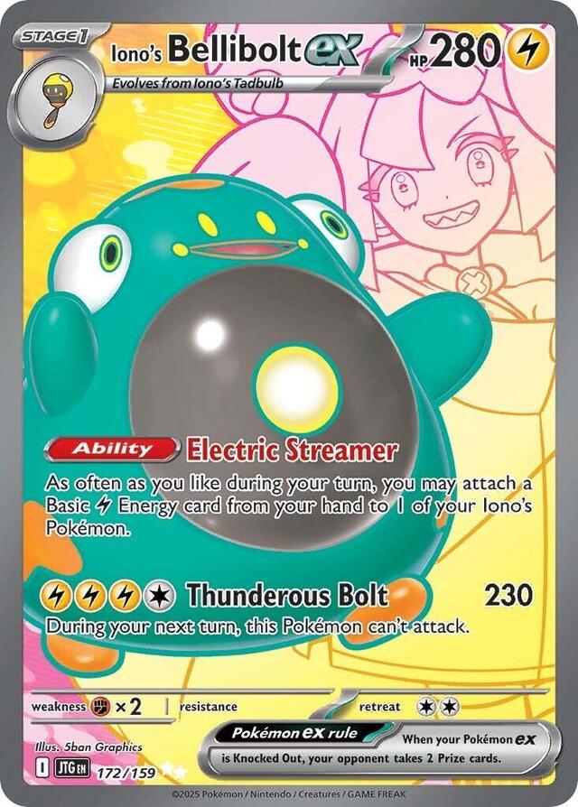 Pokemon TCG: Iono's Bellibolt Ex #172/172 Pokemon Journey Together