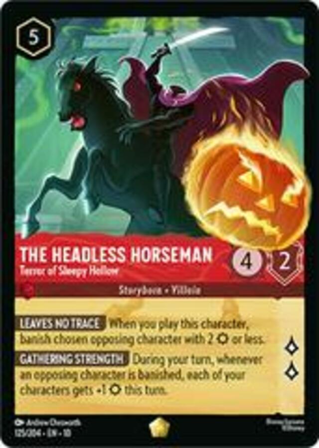 Disney Lorcana: Whispers In The Well LEGENDARY The Headless Horseman - Terrors Of Sleepy Hollow #125/204