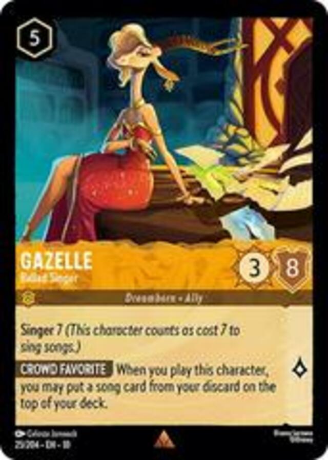 Disney Lorcana: Whispers In The Well RARE Gazelle - Ballad Singer #25/204