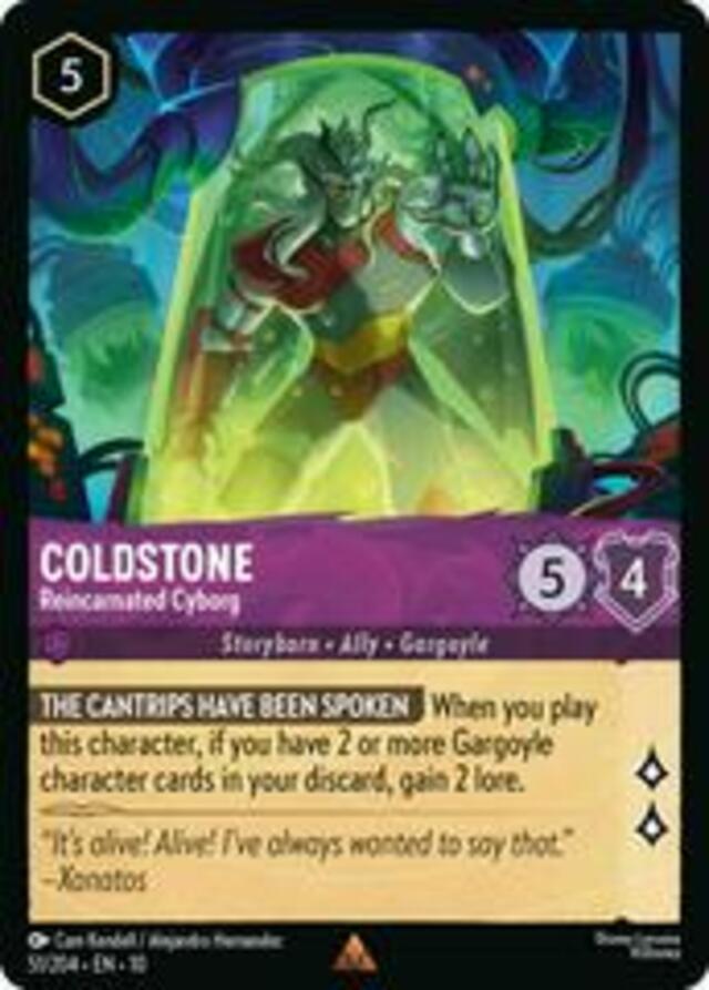 Disney Lorcana: Whispers In The Well RARE Coldstone - Reincarnated Cyborg #51/204