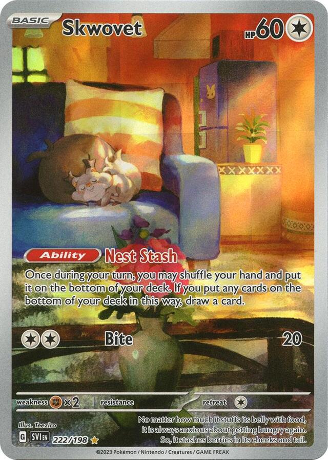 Pokemon TCG: Skwovet #222 Pokemon Scarlet & Violet