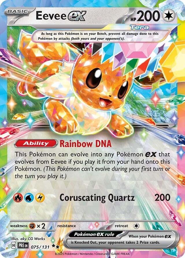 Pokemon TCG: Eevee ex #75 Pokemon Prismatic Evolutions