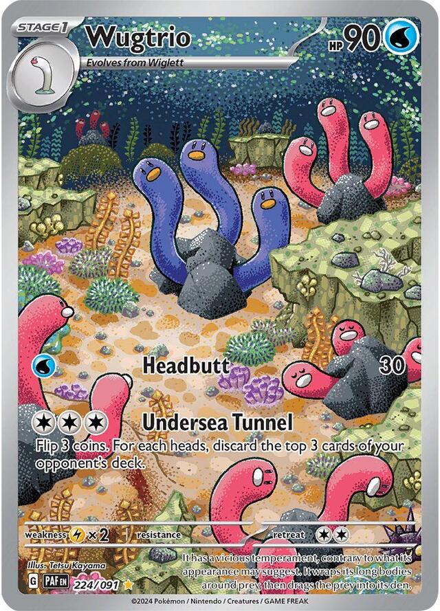 Pokemon TCG: Wugtrio #224 Pokemon Paldean Fates