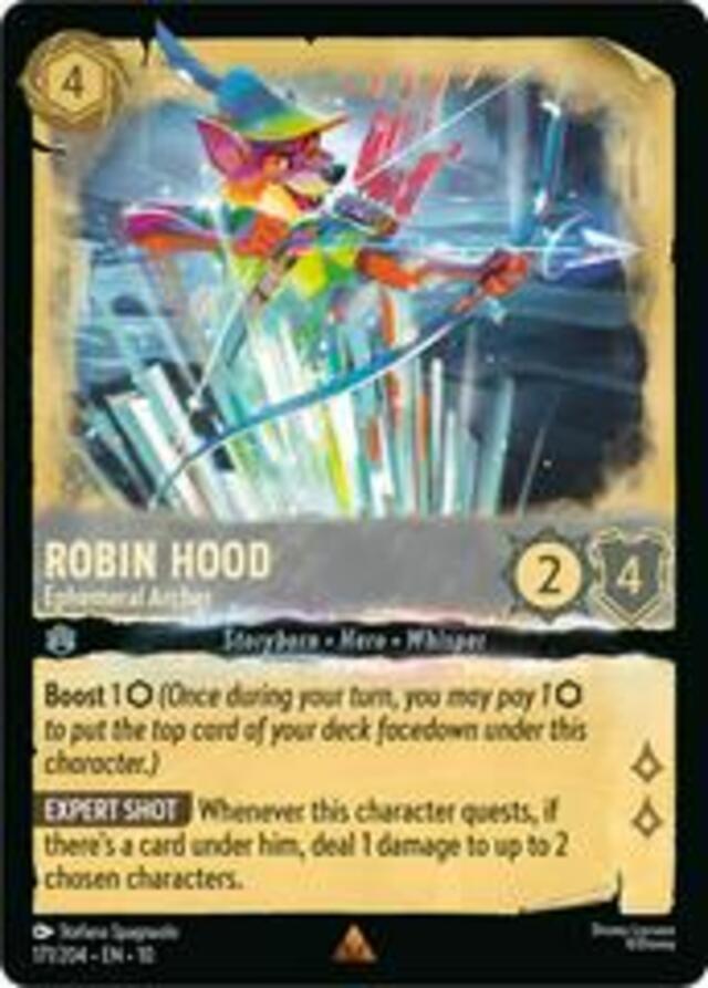 Disney Lorcana: Whispers In The Well RARE Robin Hood - Ephemeral Archer #171/204