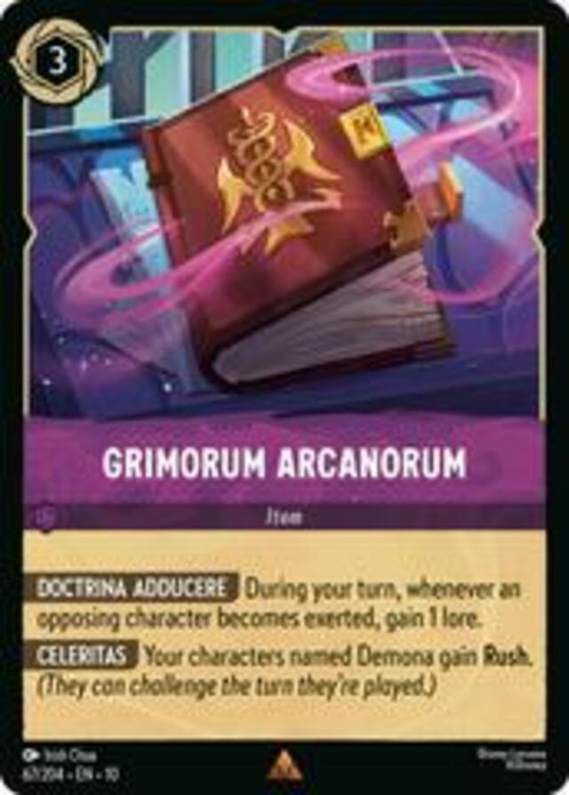 Disney Lorcana: Whispers In The Well RARE Grimorum Arcanorum #67/204